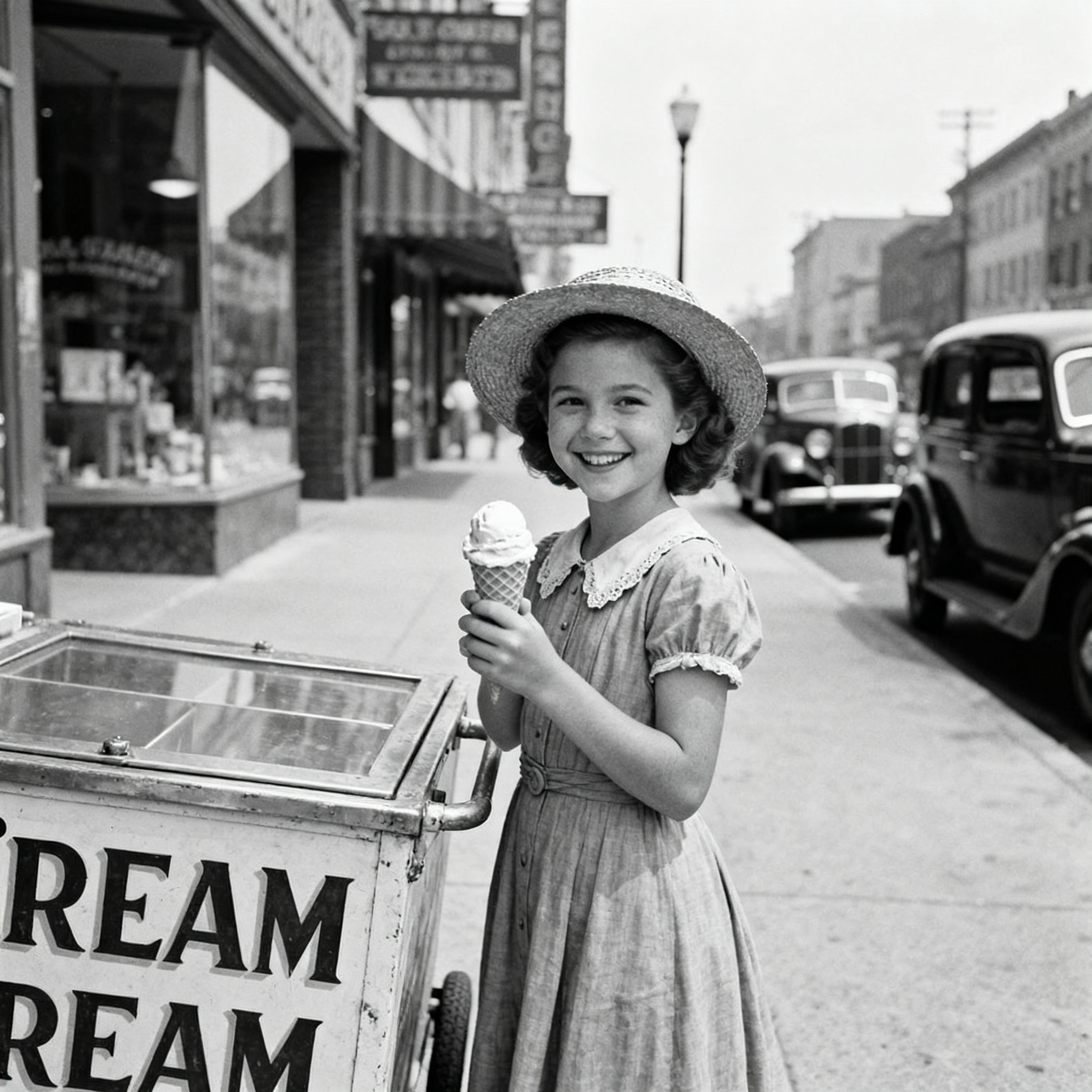 Old damaged black and white photo